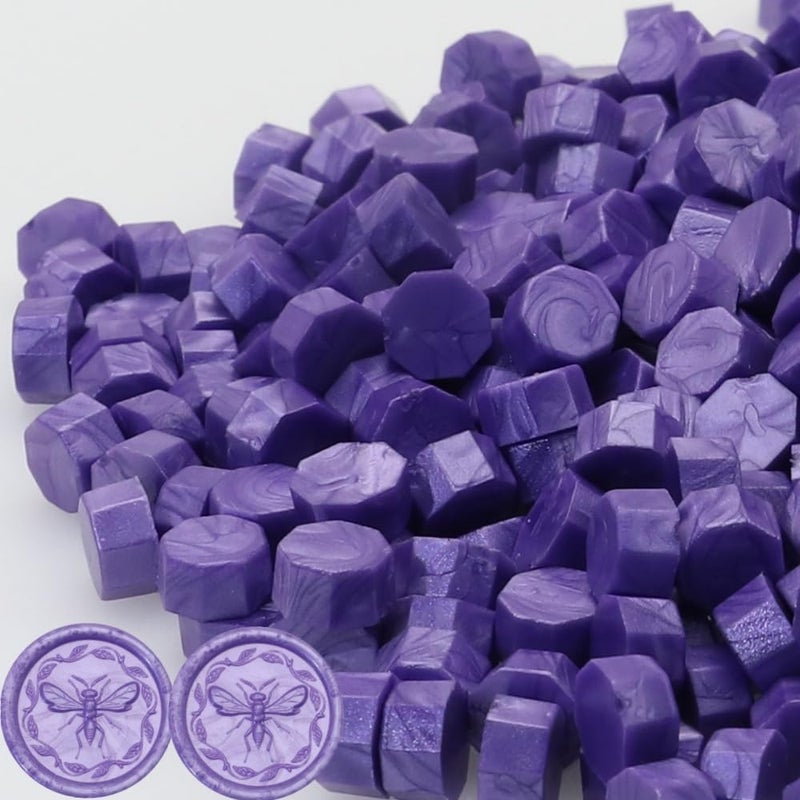 Atopbb 300Pcs Lilac Sealing Wax Beads, Vintage Wax Seal Beads for WaxSeal Stamp, Great for Embellishment of Wedding Invitation, Envelope, Gift Wrapping, Wine Package (Lilac) - Image 1